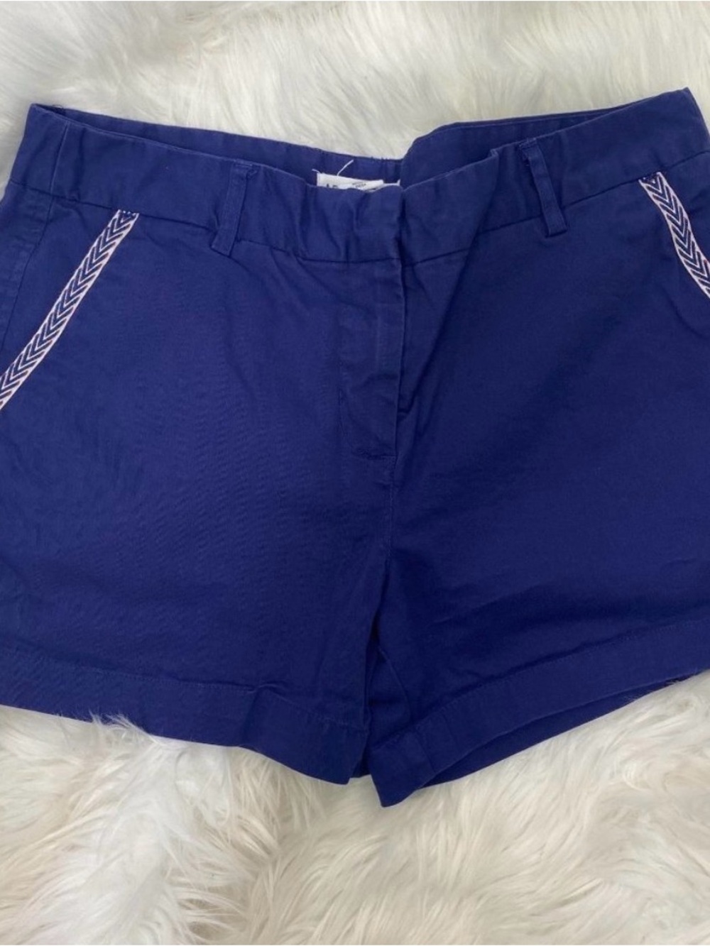 Artisan Navy Blue Embroidered Pocket Shorts